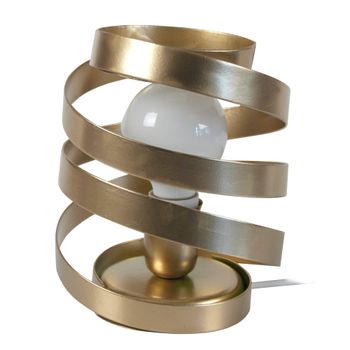 Lámpara de mesa espiral metal dorado