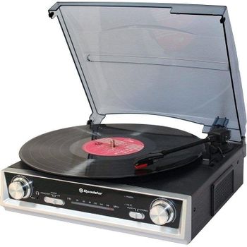 Tocadiscos Roadstar TTR-8634 33/45/78 RPM FM RCA Autostop con altavoces