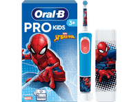 cepillo electrico infantil - oral-b pro kids spider-man 2 modos estuche de viaje disenado por braun acceso app disney3 anos