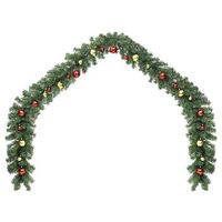 guirnalda de navidad decorada con bolas y luces led 20 m