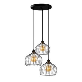 Lámpara De Techo Bek-11375 Negro Oro Cobrizo