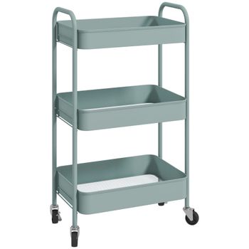 Carrito auxiliar 45x30.6x79 cm azul claro