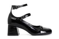 escote con 3 hebillas efecto charol black