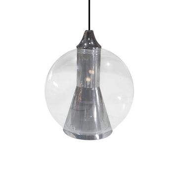 Suspensión vidrio crhoméD20 cm