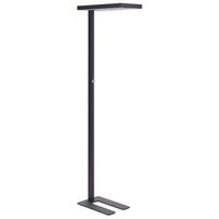 lampara de pie led de metal negro 197 cm altura interruptor oficina taurus