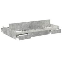 cama con almacenamiento con cajon gris concreto 120 x 200 cm vidaxl