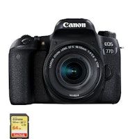 canon eos 77d kit ef-s 18-55mm f4-56 is stm  64gb tarjeta sd