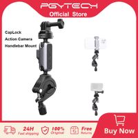 pgytech caplock bicicleta motocicleta manillar montaje soporte para dji osmo action 432 pocket 3 gopro hero 1211109