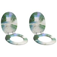 asiento de inodoro de cierre suave 2 uds verde 44 x 38 cm vidaxl