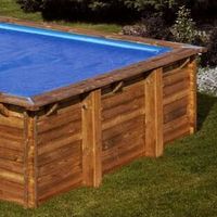 manta solar termica azul protectora gre madera natural - 200x200 gre city