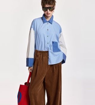 Essentiel Antwerp para mujer. KOVID Camisa Tejido Mixto Kovid azul (XS), Casual, Algodón, Manga larga