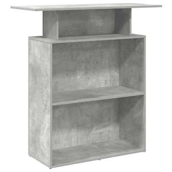 Mostrador De Recepción Gris Hormigón 100x40x104 Cm Vidaxl