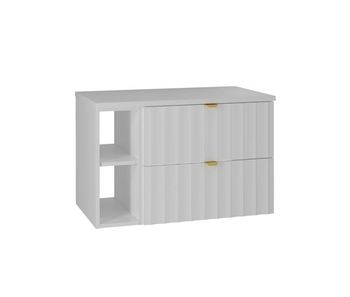 Mueble bajo lavabo 80cm 2 compartimientos encimera lexa blanco