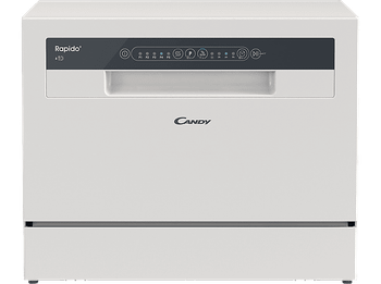 Lavavajillas compacto - Candy Rapido' CP 6E51LW, 6 servicios, 5 programas, 45 cm, Media carga, Blanco