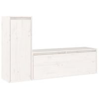 muebles para tv 2 piezas madera maciza de pino blanco vidaxl