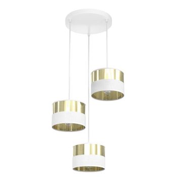 Lámpara colgante velto ii blanco+oro (3 luces)