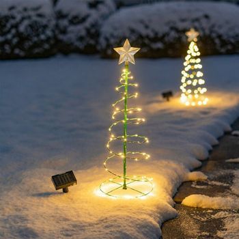 2 Piezas De Luces Solares Para Exteriores, Led Solares De Metal Para Navidad