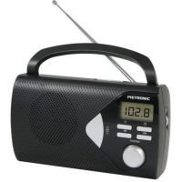 radio portatil metronic 477205 digital am fm pantalla lcd negro