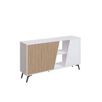 aparador fiona 2 puertas  5 compartimentos robleblanco 82x150x356 cm