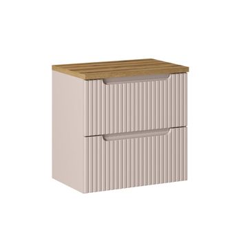 Mueble bajo lavabo 60cm 2 cajones paneles de melamina y mdf cachemira