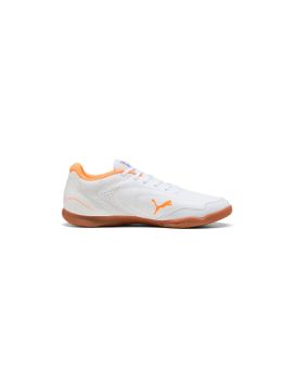 Zapatillas de Fútbol sala Puma Truco Iv, White-Orange Glow-Vibr, Hombre