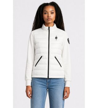 Blauer para mujer. 26SBLDC02206 Chaqueta Scuba Haskel blanco (S), Casual, Poliéster