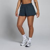 shorts de chandal ligeros de felpa francesa para mujer de mp - azul descolorido - xs