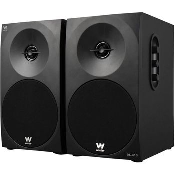 Woxter Dynamic Line 410 – Altavoces Estéreo 2.0 | Auto Amplificados con 150W | Ideal para PC Estudio, DJ Madera, Woofer de 4 pulgadas, 2 Tweeter, 3.5 mm, RCA, Control Volumen, Agudos, Graves -