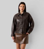 guess para mujer w6yl12w2882 chaqueta denise tokyo marron m casual poliuretano