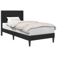 cama individual  cama para adulto  estructura de cama con cabecera negro 100 x 200 cm terciopelo