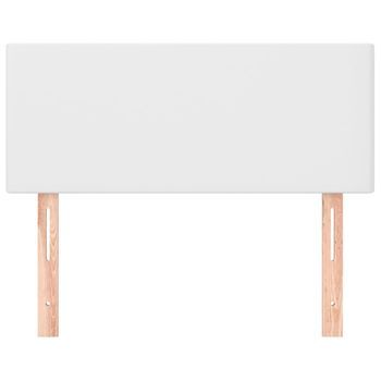 Cabecero Cama Mueble De Dormitorio De Cuero Sintético 100 X 5 X 78/88 Cm Blanco M02_0006330