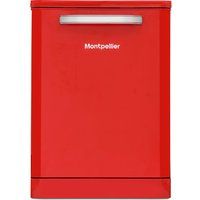 montpellier mab600r full-size dishwasher - red red