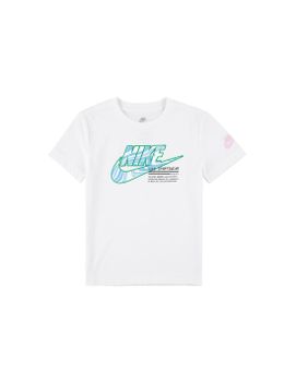 Camiseta Nike Futura Micro Text Niño Blanco