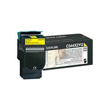 Lexmark C544X2YG Yellow Original Extra High Capacity Laser Toner Cartridge