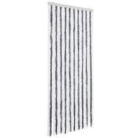 cortina mosquitera  mosquitera gris y blanco chenilla 90x200 cm