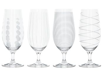 Cheers lote de 4 vasos de pilsner con pie