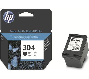 HP 304 Black Ink Cartridge, Black