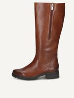 caprice boots brown made of leather with block heel size 38