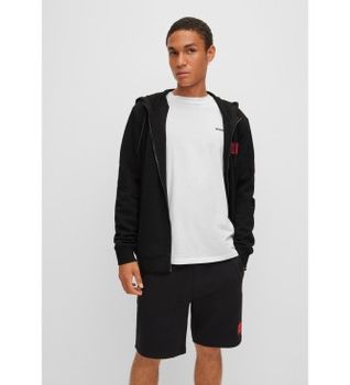 HUGO para hombre. 50447972 Sudadera Daple negro (M), Casual, Algodón, Manga larga, Sostenible
