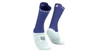calcetines compressport pro racing v4 0 bike azul blanco