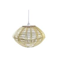 lampara techo bambu 42x42x26 natural marron