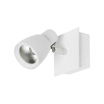 Foco de pared led individual orientable de aluminio en blanco
