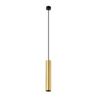 lampara de suspension aluminio oro satinado 6x6x183 cm