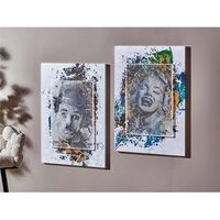 lienzo impr  marilyn y chaplin 50 oleo  s2 60x3x90cm