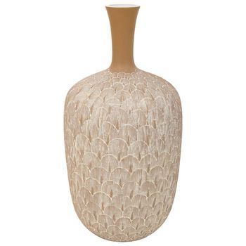 Jarrón De Poliresina Blanco 21,5x21,5x41