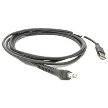 Cable USB A para lector de código de barras Zebra 2,1 m Gris