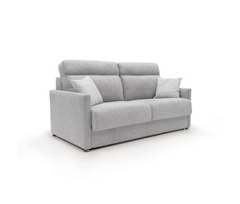 Margot sofá cama convertible en tela suave impermeable 176 cm (mat. 140x197) gris claro