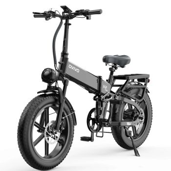 [DIRECTO DE LA UE] OVIVO V2 PRO 2.0 Bicicleta eléctrica 48V 20Ah batería 250W motor velocidad máxima 25KM/H neumáticos d