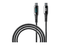 cable usb-c - cellularline display con pantalla lcd usb-c 2m 100 w negro