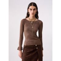 liu jo jersey punto con escote bardot para mujer